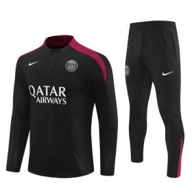 Paris Saint Germain Trainings Sweatshirt Kwart-Zip 2024-25 Zwarte